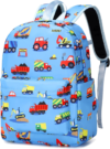 AUIVTY Cars Toddler Backpack for Boys Preschool Kindergarten, Construction