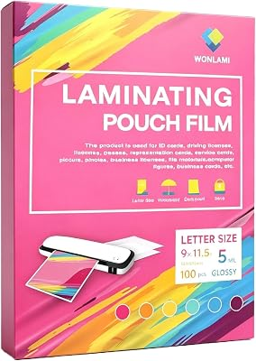 Laminate Sheets 8.5 x 11 100 PCS 5mil Laminating Paper Letter Size | laminating sheets 8.5 x 11