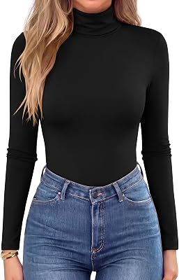 Zeagoo Women's Turtleneck Long Sleeve Tops
