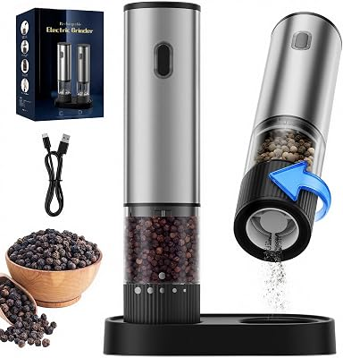 Electric Salt and Pepper Grinder Set