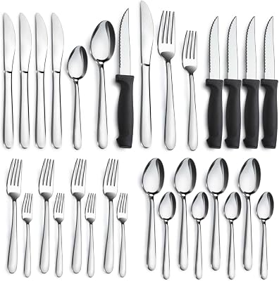 Pleafind 24-Piece Silverware Set