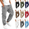 Boys Cargo Pants Baggy Elastic Waist Casual Track Uniform Pant | Athletic Joggers with Multi Po