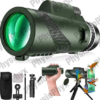 Monocular-Telescope Monoculars High Definition for Adults High Powered with Smartphone Adapter Telescope Bird Watching Travel Camping Hiking