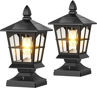 BRIGHTEVER 2-Pcs Post Solar Lights