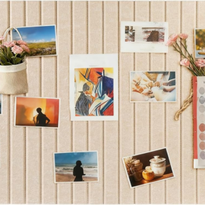 Nysunten 20×28 inches Large Felt Bulletin Board 0.35in Thicker, Cork Board with Safe Removable Nano Self-Adhesive Tabs, Wall Felt Board for Bedrooms, Living Rooms, Offices, Flower Shops – Camel