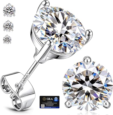 ADOYI Moissanite Diamond Stud Earrings