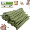 Wxcrsaz 50Pcs Natural Timothy Hay Sticks, Rabbit Chew Toys Molar Teeth Grinding Sticks, Bunny Treats for Chinchillas, Guinea Pigs, Hamsters & Small Animals