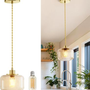 KARJOEFAR 110V Pendant Lamp with E26 7W Led Bulb