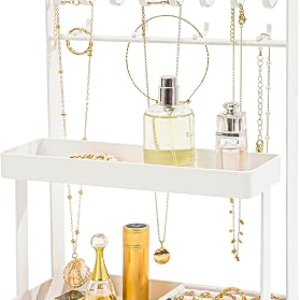 BOROZO 4-Tier Jewelry Organizer Stand with 12 Hooks