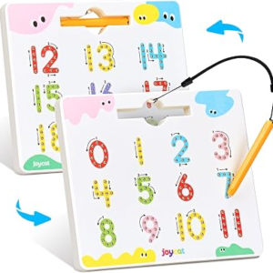 JoyCat Magnetic Number Tracing Board, Double-Sided Numbers 1-20 for Kids