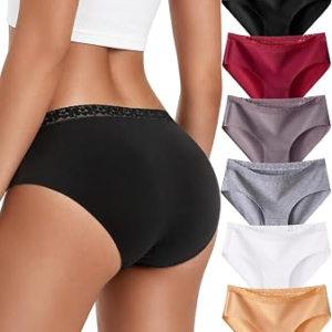 Cotton Underwear for Women 6Pack Bikini Panties