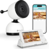 Smart WiFi Baby Monitor with 5-Inch Screen: 355° Pan-Tilt-Zoom Camera, HD Night Vision, Two-Way Audio, Cry Detection, Temp Sensor, 24/7 App Recording – Easy Setup, Baby Essentials for New Parents