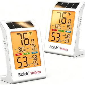 BALDR 2-Pack Indoor Thermometer Humidity Meter