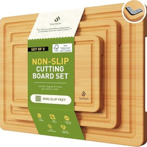 Bamboo Cutting Board Set Non Slip Feet Over Sink Kitchen Gadgets Seller 2024 First Apartment Essentials New Home Must Haves Things Stuff Accessories House Warming Decor Housewarming Hostess Host Gifts