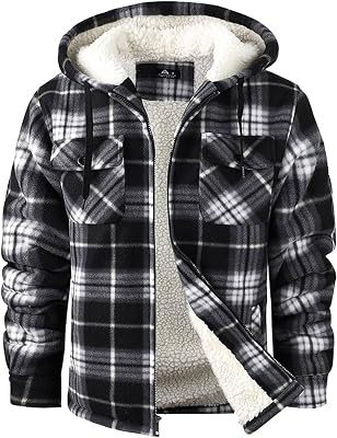 GEEK LIGHTING Mens Flannel Shirts Jacket