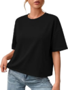 QUENTEEN Women Cotton Boxy T-Shirts