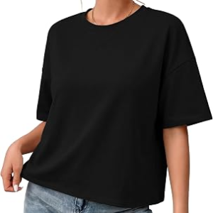 QUENTEEN Women Cotton Boxy T-Shirts