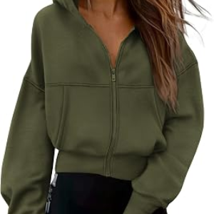 PRETTYGARDEN Zip Up Hoodie Women Fleece Sweatshirt Jacket