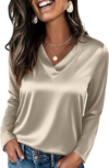 OFEEFAN Womens Silk Tops