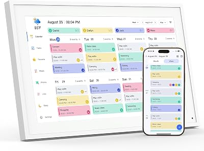 Digital Calendar Schedule Planning Interactive Touchscreen Digital Frame Weekly Monthly Planner Shared Album (15.6inch)