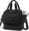 LOVEVOOK Insulated Lunch Bags for Women, Double Deck Adult Lunch Box, Quilted Puffer lunch Bag Women, Wide Opening, Durable & Reusable Large Lunch Cooler For Work Picnic Travel Meal Teacher