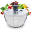 Salad Spinner Large, Fruit Washing Bowl with Strainer, Quick and Easy Use Lettuce Spinner, Fruits and Vegetables Washer, Lettuce Salad Dryer, Kitchen Essentials (6L/6.34Qt)