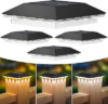 MLAMBERT 4 Pack 4×4 Solar Post Lights