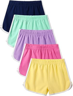 TULIARA 5 Pack Cotton Girls Shorts