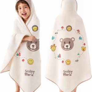 SMILEYWORLD Kids Hooded Beach Towels Poncho