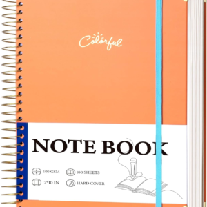 Yoment B5 Spiral Notebook, Hardcover, College Ruled, 200 Pages, 100 GSM