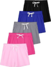 QWE 5 Pack Girls Shorts