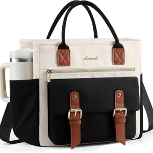 LOVEVOOK Insulated Lunch Bag Women, Large Adult Lunch Box Teacher Work Tote | 15L Large Cooler bag, Cute lunchbox for Work Picnic Beach Family Travel College Nurse with Large Cup Holder, 100% Leakproof