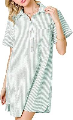 Womens Striped T Shirt Dress