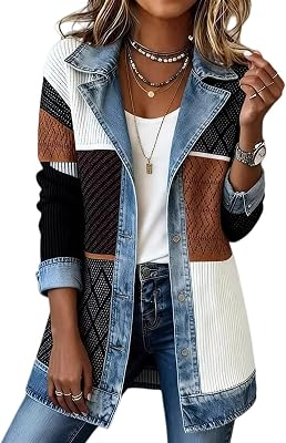 GENERIC Womens Denim Blazer
