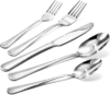 Silverware Set for 8, 40 Piece Heavy Duty 18/10 Stainless Steel Flatware Set, Mirror Polished C