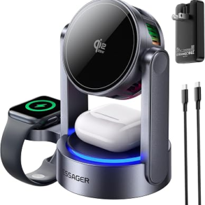 ESSAGER 25W 3-In-1 Magnetic Wireless Charger