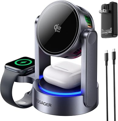 ESSAGER 25W 3-In-1 Magnetic Wireless Charger