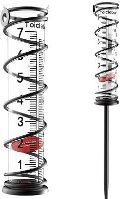 Rain Gauge Outdoor Heavy-Duty Glass Tube