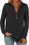 ANRABESS Long Sleeve Henley Top