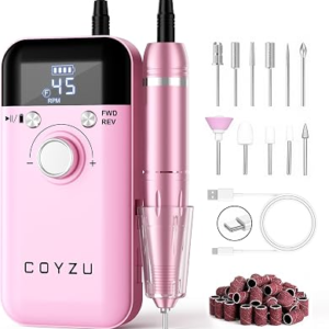 COYZU Nail Drill Professional 45000RPM, Rechargeable Electric Nail File