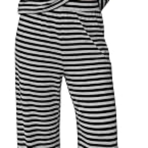 BTFBM Striped Lounge Set Women 2 Piece Outfit Tracksuit,S,Grey Black