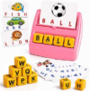 Educational Toys for Kids，Matching Letter Game for Kids Ages 3 4 5 6 7,Learning Toys Spelling Game for Kids 3-7,Birthday Gift for Boys Girls-Pink
