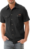 ZYVRENIX Mens Short Sleeve Button Down Shirts