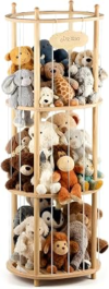 Stuffed Animal Zoo Storage Extra Large Wooden Stuffed Animal Holder Soft Toy Organizer Nursery Zoo Cage Plush Stuffed Toy Cage Kids Playroom Bedroom Decor Display Corner Oval Shaped