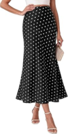 BTFBM Women Silk Midi Skirts