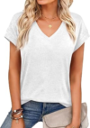 YOKGO Womens Short Sleeve V Neck T Shirts