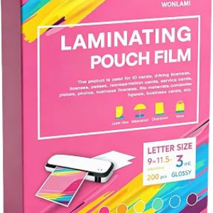 WONLAMI Laminating Sheets 3mil 200 PCS,Laminate Sheets 8.5 x 11 Letter Size