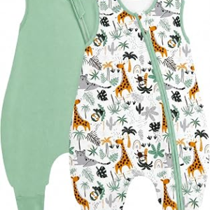 JiAmy Baby Sleep Sack with Legs 6M-6Y, Wearable Blanket for Infants & Kids | Toddler Sleep Sack with Legs, 2-Way Zipper for Easy Changes, Roomy Fit for Free Movement, Unisex Design for Active Walkers