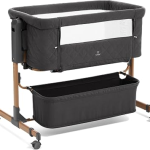 3 in 1 Baby Bassinet, Rocking Bassinet, Bedside Bassinet, 6-Height Adjustable, Bassinet Bedside Sleeper for Baby with Comfy Mattress, Breathable Mesh, Large Storage Basket | Safety bassinet