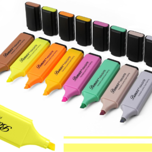 BONACE Morandi Highlighters, 8 Assorted Quick-Dry Chisel Tip Marker Pens
